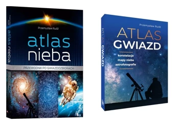 Atlas nieba + Atlas gwiazd PAKIET 2 - Przemysław Rudź