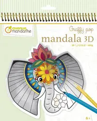 Kolorowanka Graffy Pop Mandala 3D Zwierzeta sawanny - Avenue Mandarine