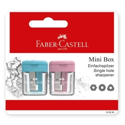 Temperówka pojedyncza z pojemnikiem 2szt mix - Faber Castell