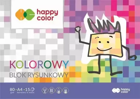 Blok rysunkowy kolor A4/15K HAPPY COLOR - GDD
