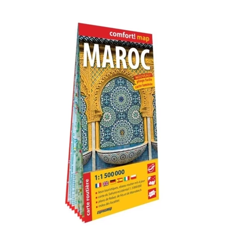 Maroc - carte routie're 1: 500 000 laminat w.2024 - praca zbiorowa
