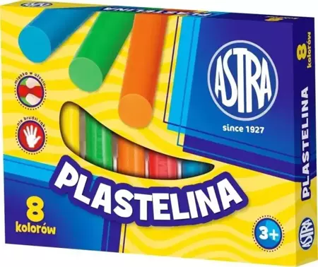 Plastelina 8 kolorów ASTRA - ASTRA papiernicze
