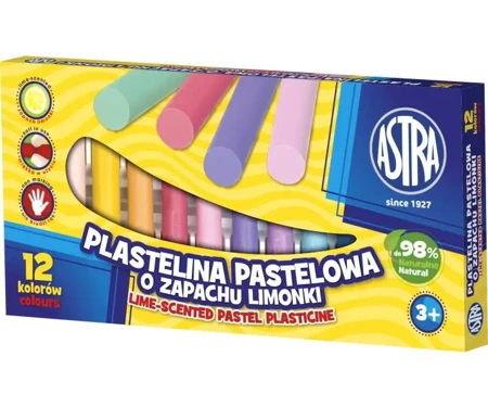 Plastelina pastelowa zapachowa 12 kolorów ASTRA - ASTRA papiernicze