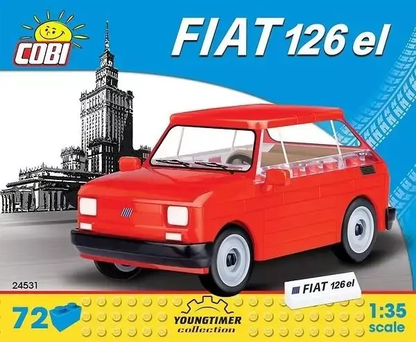 Cobi Cars samochód Mały Fiat 126P 1994-1999