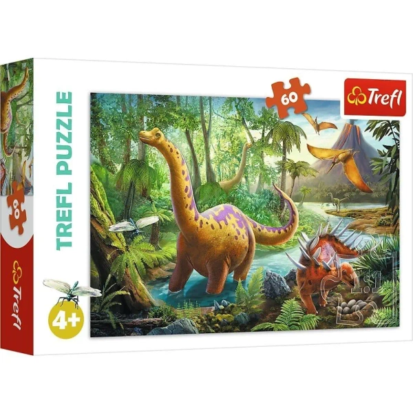 Trefl Puzzle Wędrówka dinozaurów 60 elementów