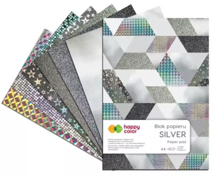 Blok Silver A4 10 kolorów 230g
