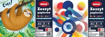 Zeszyt papierów kolor. samoprzylep. A5/8K (10szt) - Beniamin