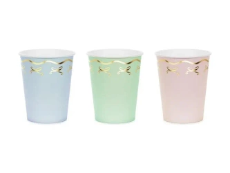 Kubeczki kokardki 220ml 6szt - PartyDeco