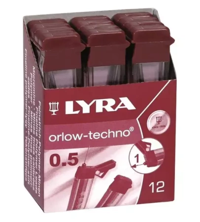 Wkłady grafitowe 2B 0,5mm (12szt) - Lyra