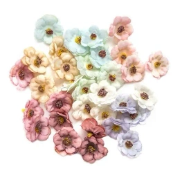 Kwiaty z tkaniny multikolor 2cm 32szt - Dalprint dpCraft