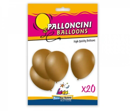 Balony metaliczne złote 26cm 20szt - Super Power