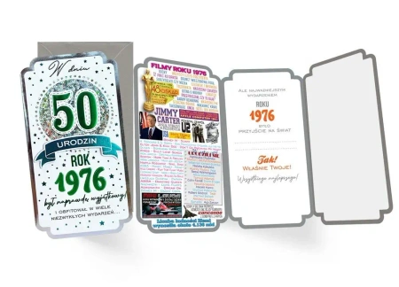 Karnet Urodziny 50 - Kukartka