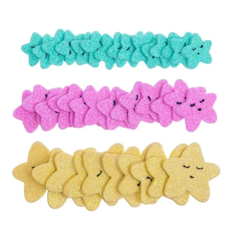 Naklejki z pianki brokat gwiazdki 45szt - Dalprint dpCraft