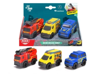 SOS Micro pojazdy ratunkowe 9cm 3 rodzaje - Dickie Toys