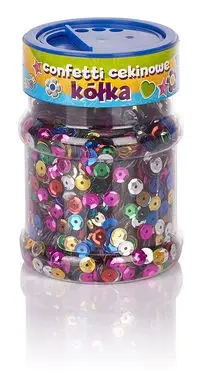 Confetti cekinowe kółka mix kolorów 100g - Astra