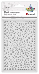 Perełki samoprzylepne okrągłe białe 325szt - Titanum