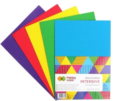 Tektura falista A4/5K mix Intensive HAPPY COLOR - GDD