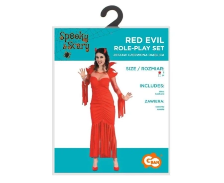 Strój dla dorosłych Czerwona Diablica rozm. S - Godan
