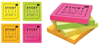 Karteczki samoprzylepne neon 75x75mm 100K - INTERDRUK