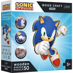 Puzzle 50 drewniane Wood Craft Junior Sprytny Sonic 20203 - Trefl PAP