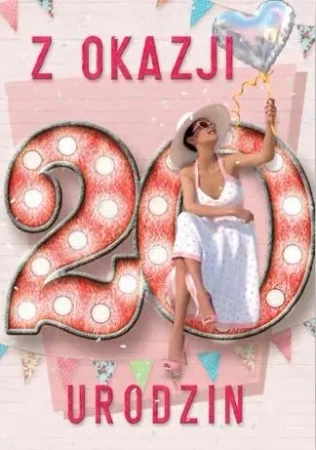 Kartka okolicznościowa Urodziny 20 - Trend