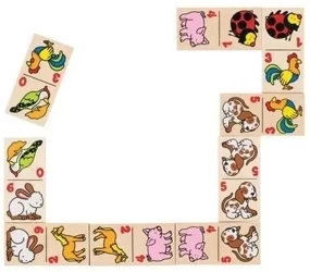 Domino drewniane - Zwierzątka - Goki