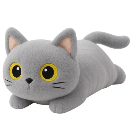 Maskotka przytulanka kot szary 45cm - Leantoys
