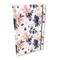 Notes A5 kratka z gumką Soft Touch Niebieskie Róże - EV-Corp