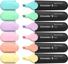 Zakreślacze pastelowe Job 6 kolorów - Schneider