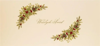 Karnet Święta Bożego Narodzenia B28 Stroik - MAK