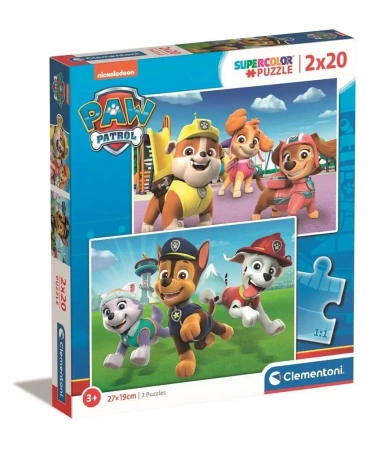 Puzzle 2x20 Super Kolor Paw Patrol - Clementoni