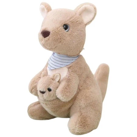 Kangur pluszowy z młodym 23cm - Leantoys