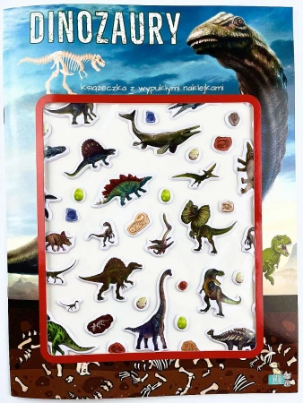 Książeczka z wypukłymi naklejkami. Dinozaury - praca zbiorowa