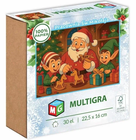 Puzzle 30 Pracownia Św. Mikołaja - Multigra