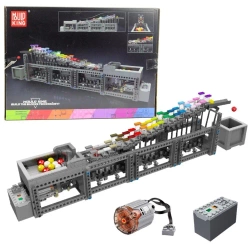 Klocki konstrukcyjne Tor na kulki z silnikiem - Leantoys