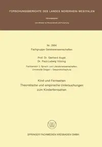 Kind und Fernsehen - Gerhard Augst