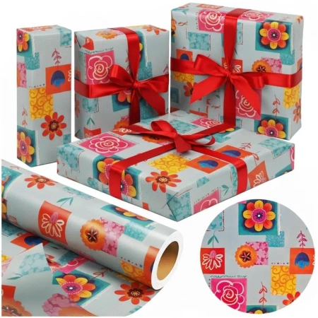 Papier kwiaty Kolorowy Ogród X-Strong 38cmx20m - PaperHit