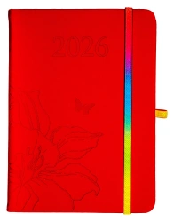 Kalendarz 2026 B6 tyg. Hip Hop czerwony - praca zbiorowa