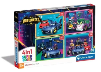 Puzzle 4w1 Super Kolor Batwheels - Clementoni