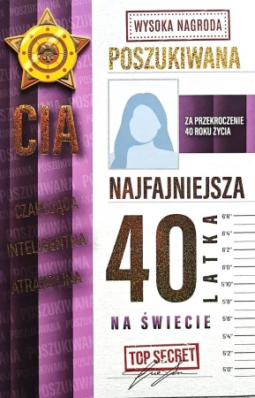 Karnet Urodziny 40 damskie poszukiwana - YEKU