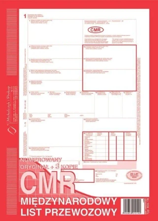 CMR Międzynarodowy list przewozowy 800-1N - Michalczyk i Prokop
