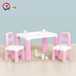 Stół dziecięcy różowy z dwoma krzesełkami - Technok