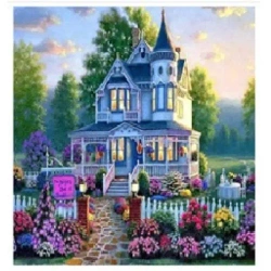 Diamentowa mozaika Domek z ogródkiem 1006296 - Norimpex