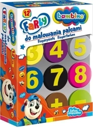Farby do malowania palcami 12 kolorów 15ml BAMBINO - ST-MAJEWSKI