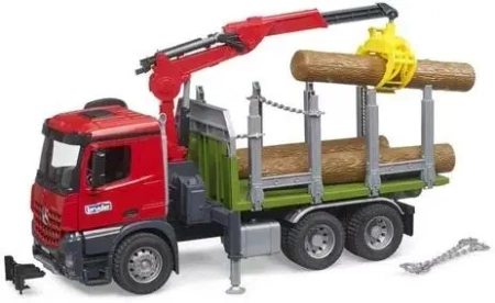 Mercedes Benz Arocs z dźwigiem do drewna - Bruder
