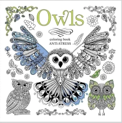 Kolorowanka antystresowa 200x200 12 Owls - Fresh