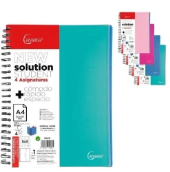 Zeszyt A4/120K kratka z czterema przekładkami MIX - MP Main Paper