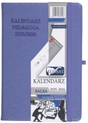 Kalendarz pedagoga 2025/26 A5 tyg Salsa fioletowy - praca zbiorowa