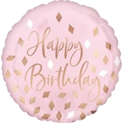 Balon foliowy Blush Birthday standard 43cm - Amscan