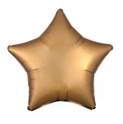 Balon foliowy Lustre satynowy złoty gwiazda luzem - Amscan